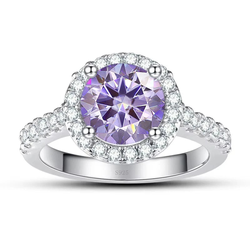 Anel Celina Moissanite - 100% Prata 925