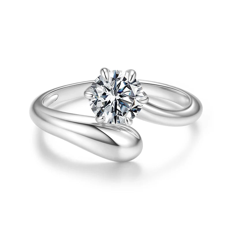 Anel Belle Moissanite 1ct - 100% Prata 925