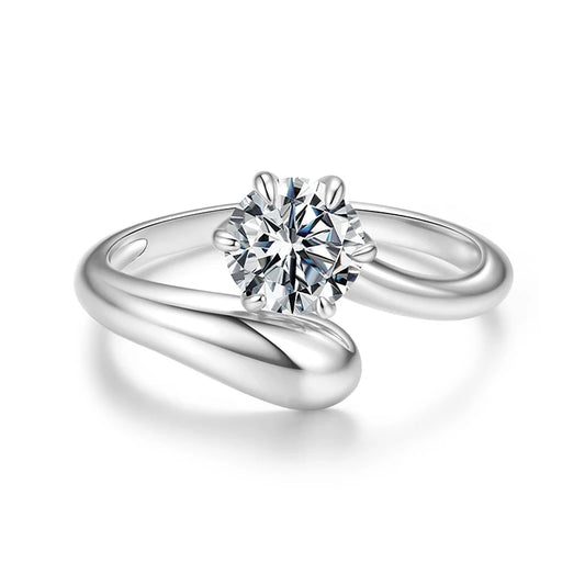 Anel Belle Moissanite 1ct - 100% Prata 925