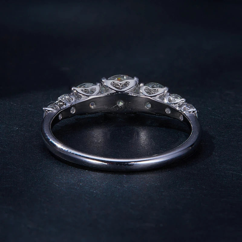 Anel Lumi Moissanite - 100% Prata 925