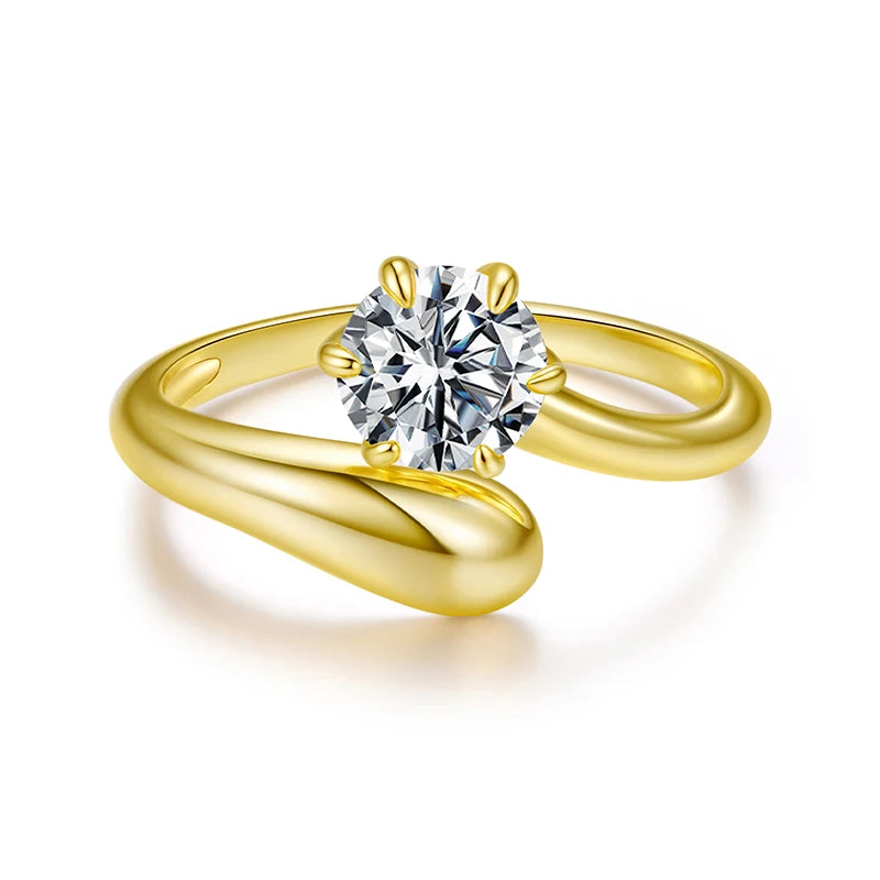 Anel Belle Moissanite 1ct - 100% Prata 925
