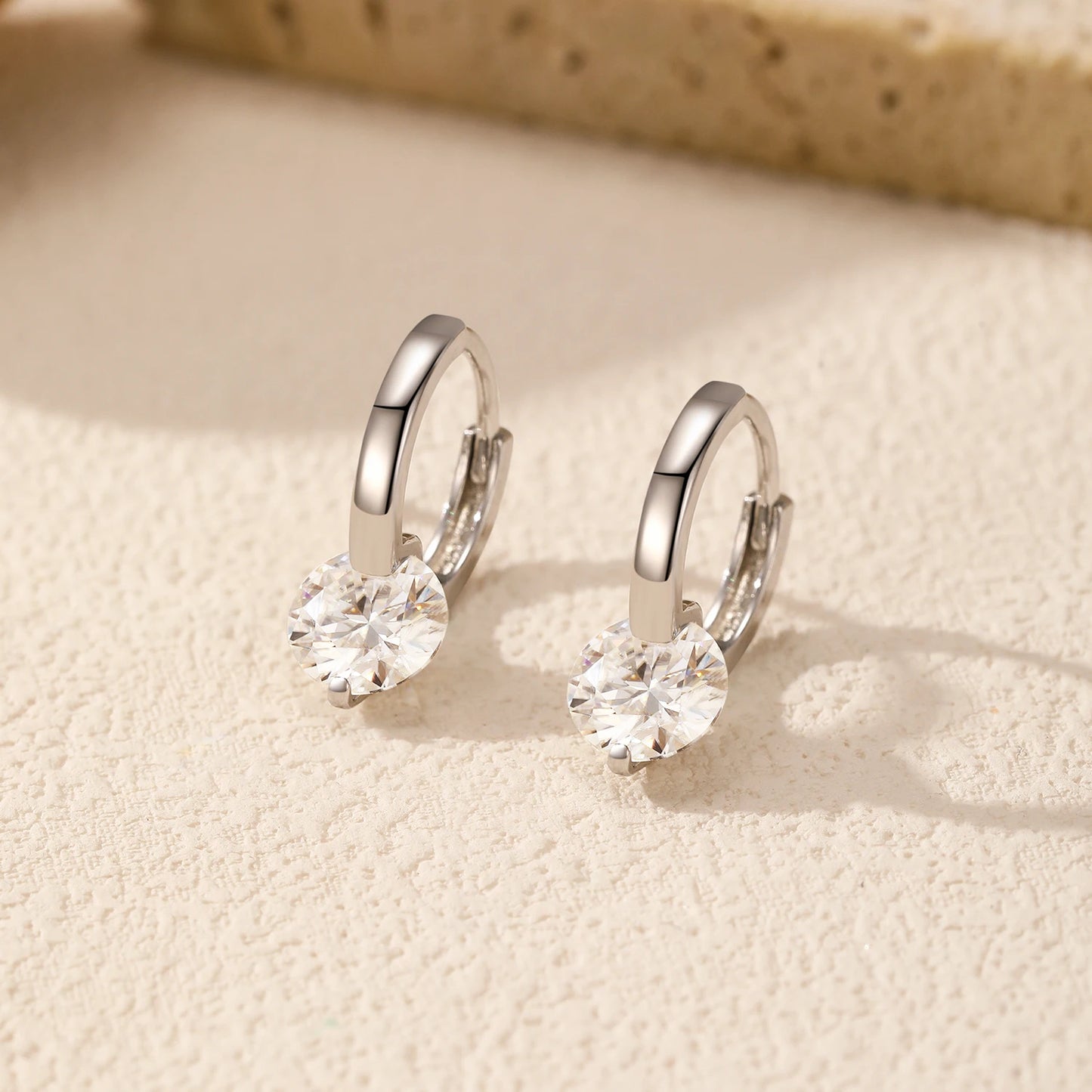 Brinco Grace Moissanite 1 ct - 100% Prata 925