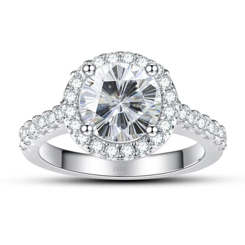 Anel Celina Moissanite - 100% Prata 925
