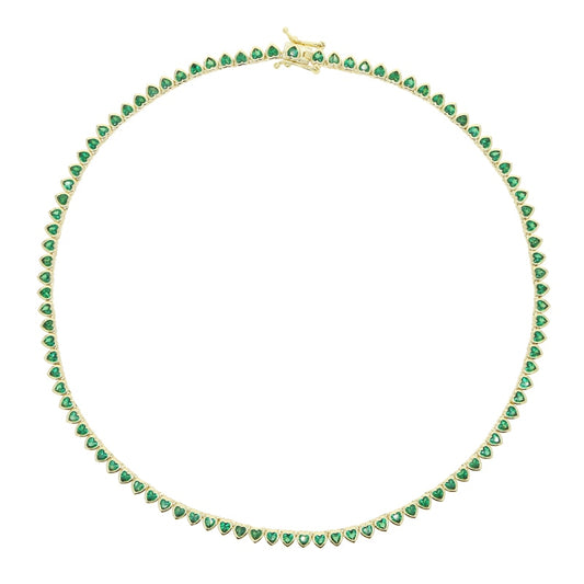 Colar Riviera de Coração Shine - Cravejado com zircônias