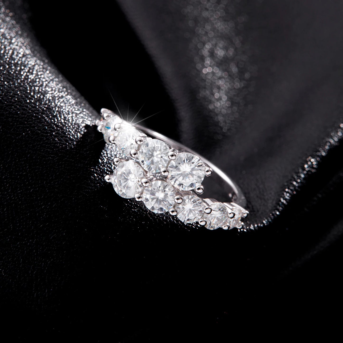 Anel Royale Moissanite - 100% Prata 925