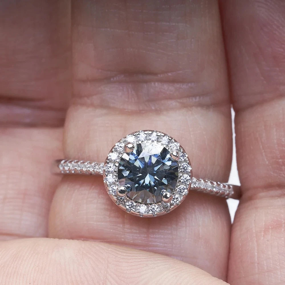 Anel Celina Moissanite - 100% Prata 925