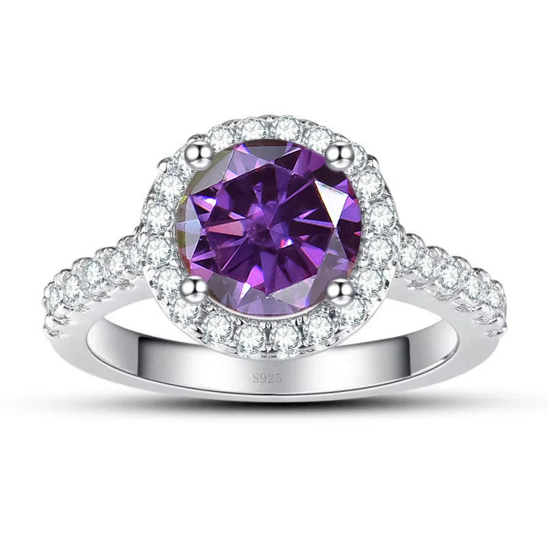 Anel Celina Moissanite - 100% Prata 925