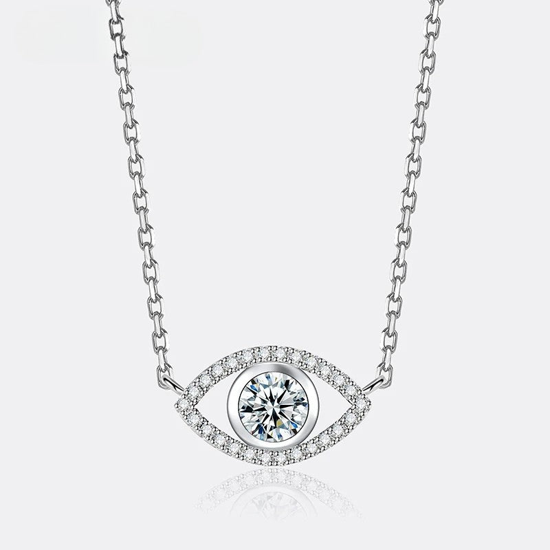 Colar Olho Grego Moissanite - 100% Prata 925