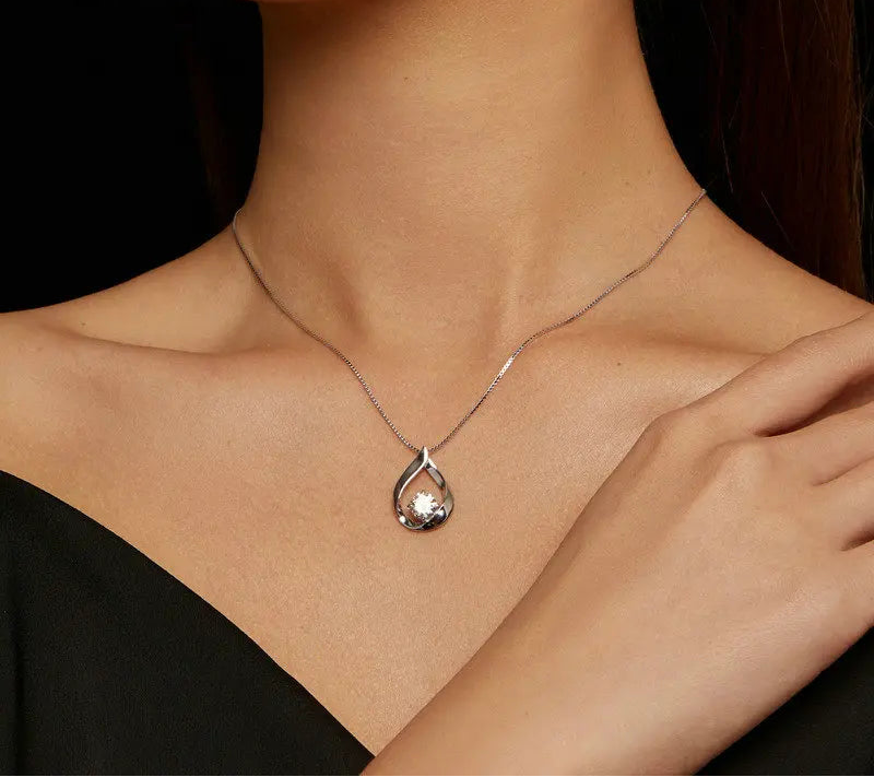 Colar Gota Classic Moissanite 1ct - 100% Prata 925