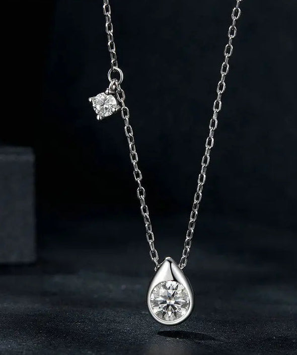 Colar Gota Moissanite 0.5 ct - 100% Prata 925