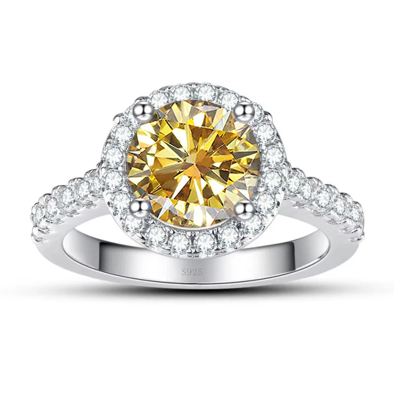 Anel Celina Moissanite - 100% Prata 925