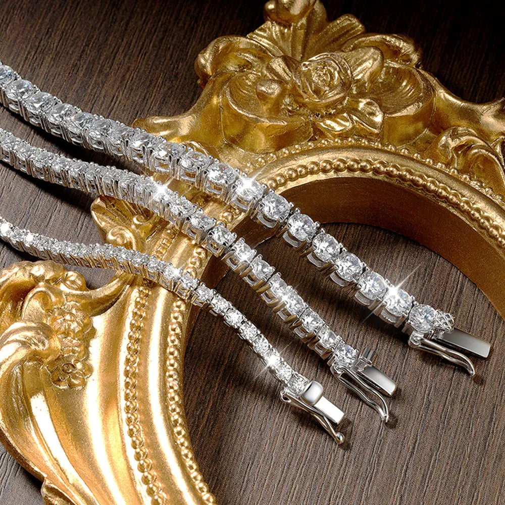 Colar Riviera 4 Garras Classic em Moissanite - 100% Prata 925