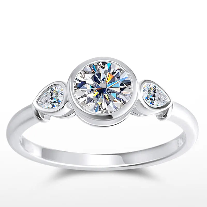 Anel Lyria Moissanite - 100% Prata 925