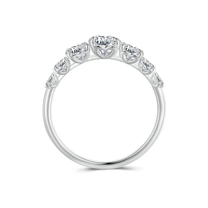 Anel Lumi Moissanite - 100% Prata 925