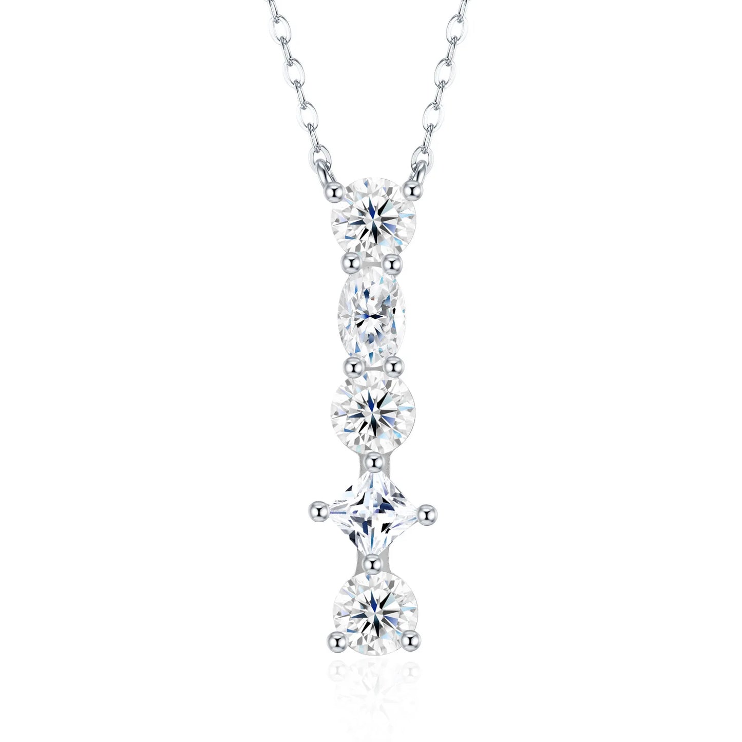 Colar Inicial Moissanite Luxo - 100% Prata 925