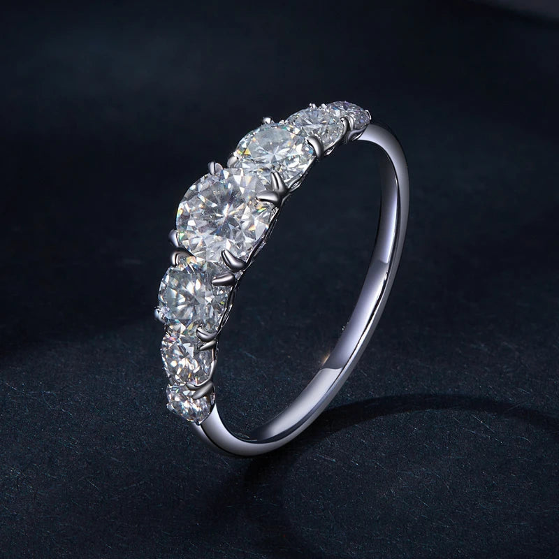 Anel Lumi Moissanite - 100% Prata 925