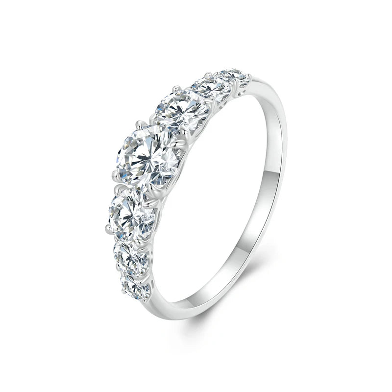 Anel Lumi Moissanite - 100% Prata 925