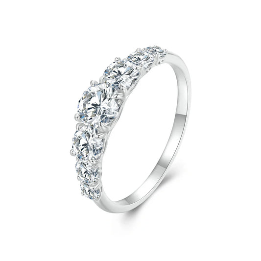 Anel Lumi Moissanite - 100% Prata 925