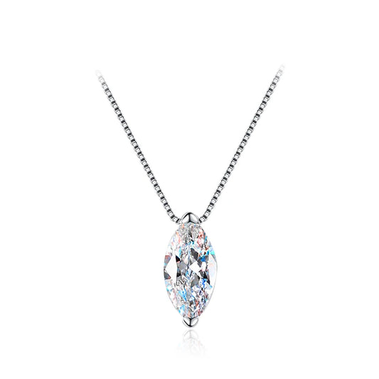 Colar Marquise Moissanite - 100% Prata 925