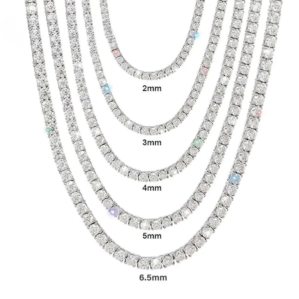 Colar Riviera 4 Garras Classic em Moissanite - 100% Prata 925