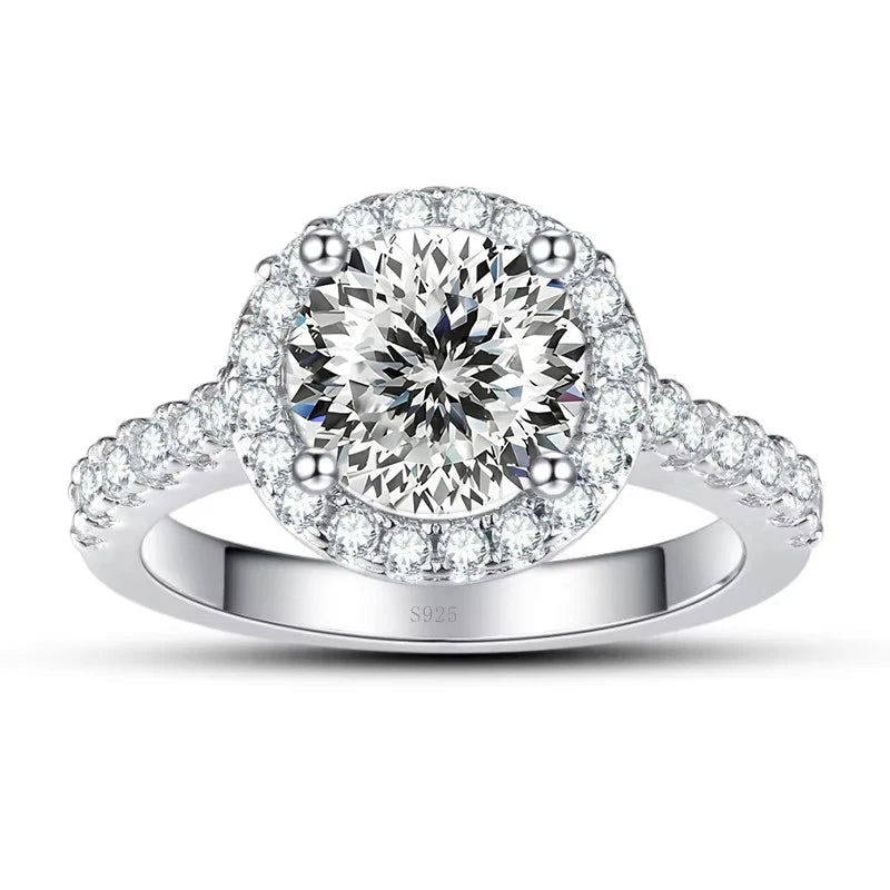 Anel Celina Moissanite - 100% Prata 925