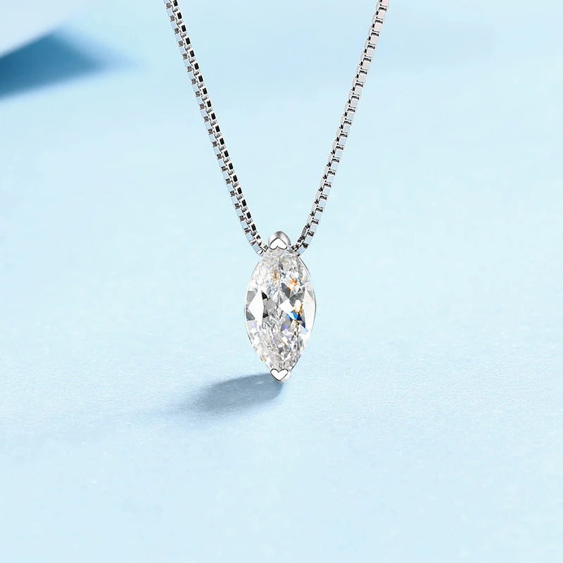Colar Marquise Moissanite - 100% Prata 925