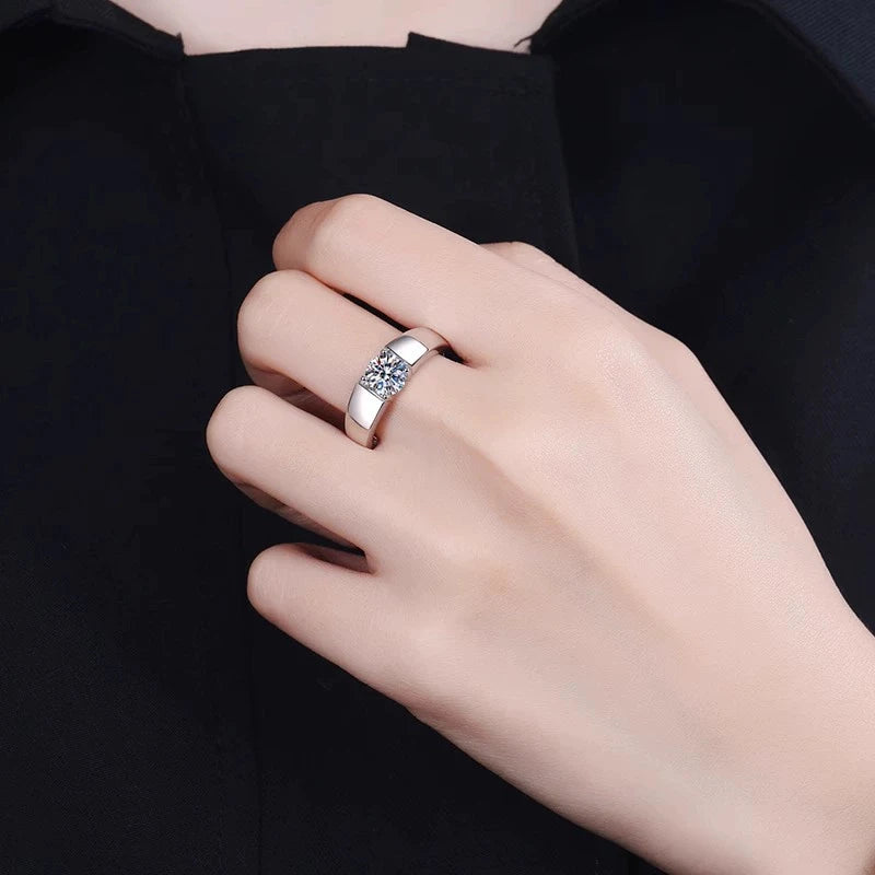 Anel Divine Moissanite - 100% Prata 925