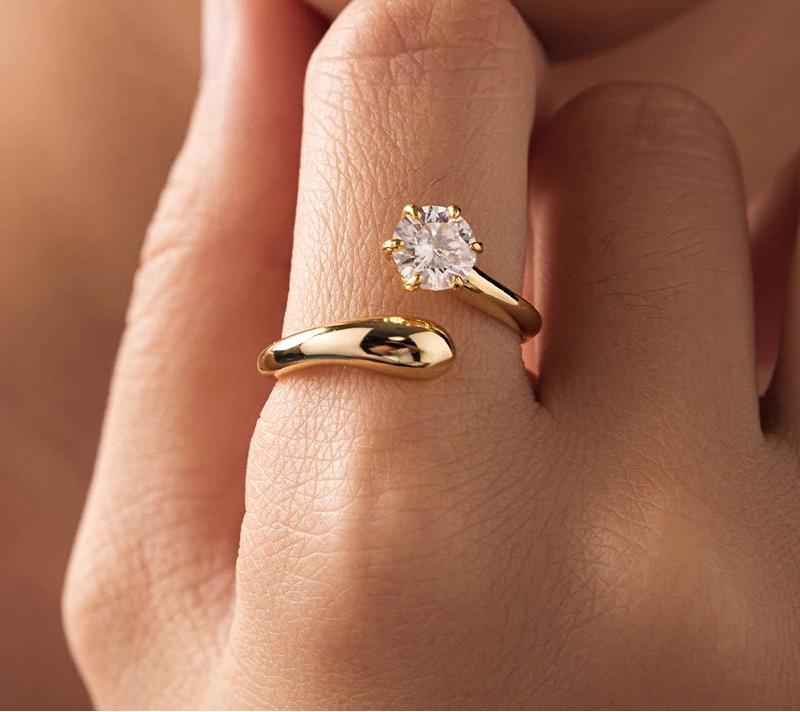 Anel Belle Moissanite 1ct - 100% Prata 925