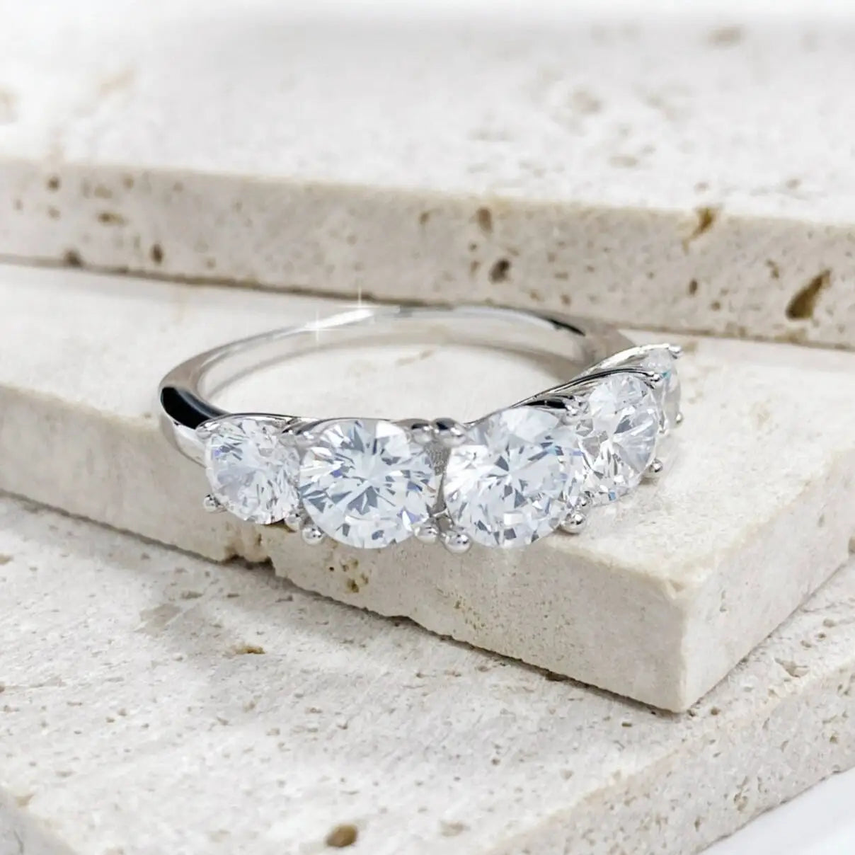 Anel Queen Moissanite 3.6ct - 100% Prata 925