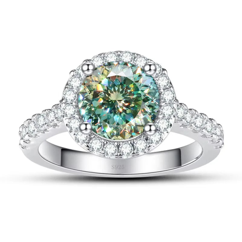 Anel Celina Moissanite - 100% Prata 925