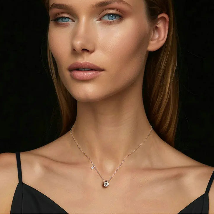 Colar Gota Moissanite 0.5 ct - 100% Prata 925
