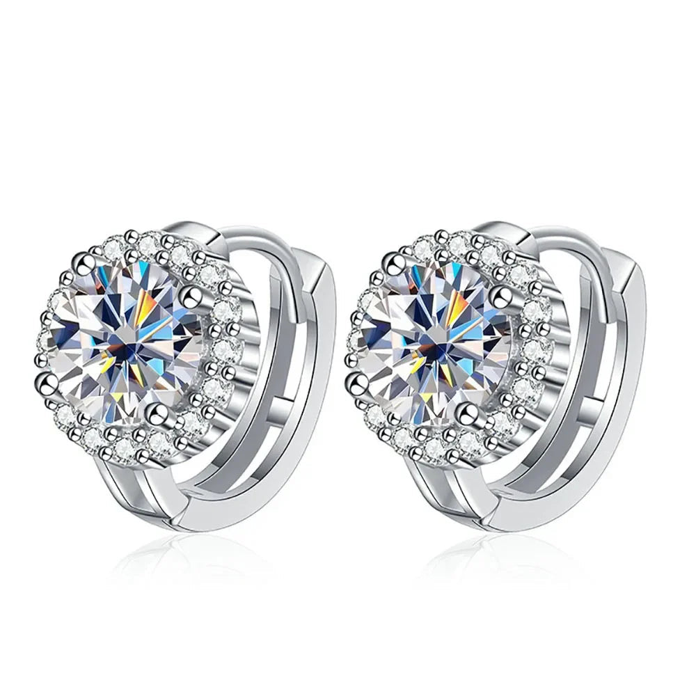 Brinco Serenity Moissanite 1ct - 100% Prata 925