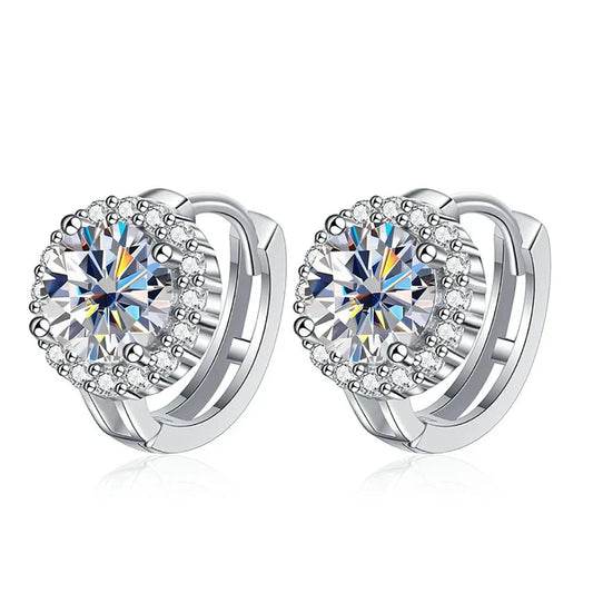 Brinco Serenity Moissanite 1ct - 100% Prata 925