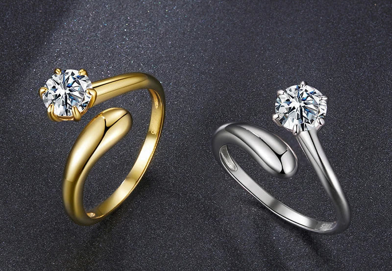 Anel Belle Moissanite 1ct - 100% Prata 925
