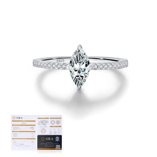 Anel Elisée Moissanite - 100% Prata 925