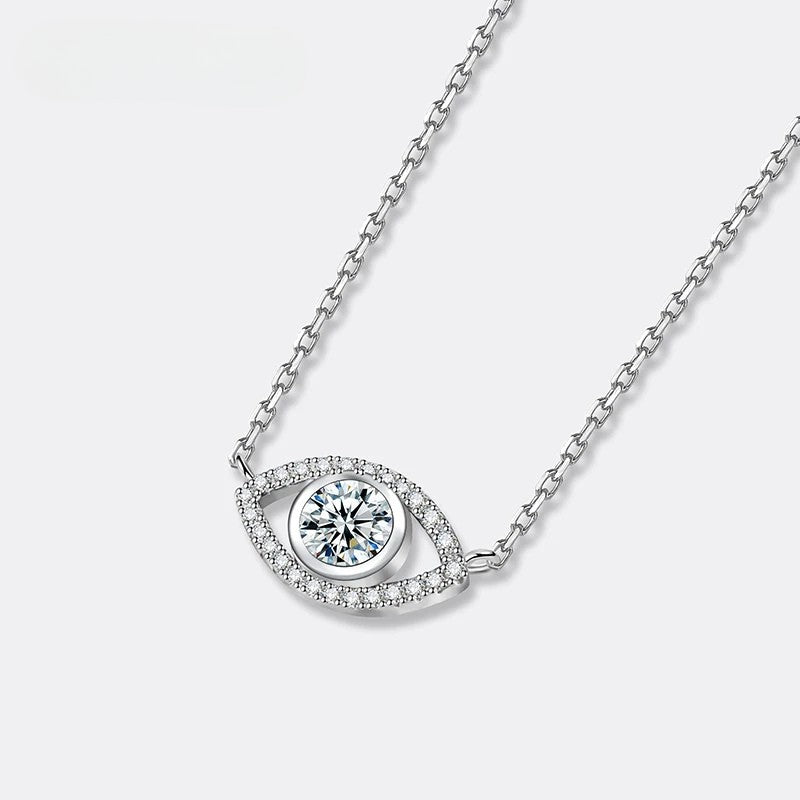Colar Olho Grego Moissanite - 100% Prata 925
