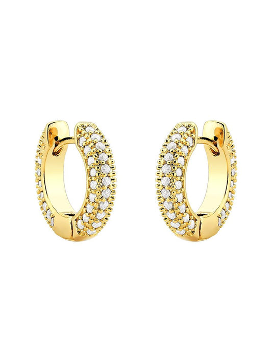 Argolinha cravejada P - Banhado a ouro 18k