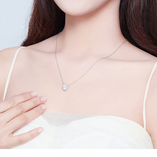 Colar Ponto de Luz Cristal - 100% Prata 925 com Zircônia