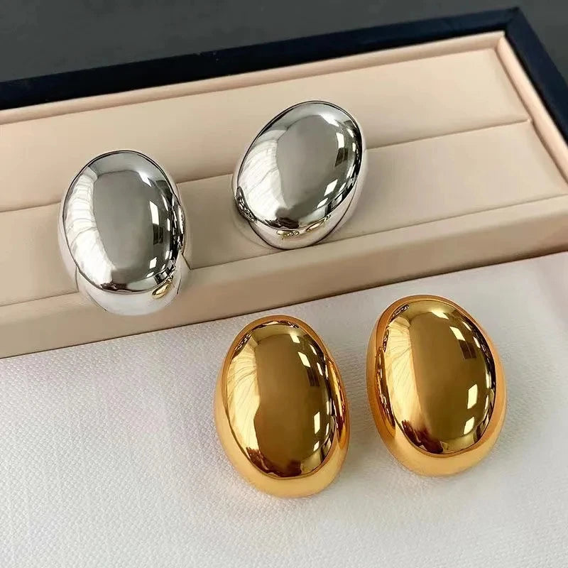 Brinco esfera orgânico - Banhado a ouro 18k