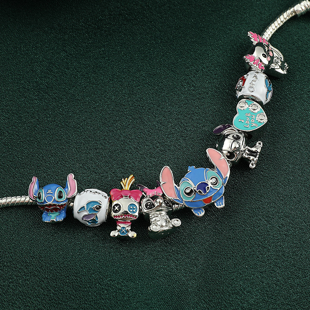 Bracelete Lilo & Stitch Disney - Banhado a Prata