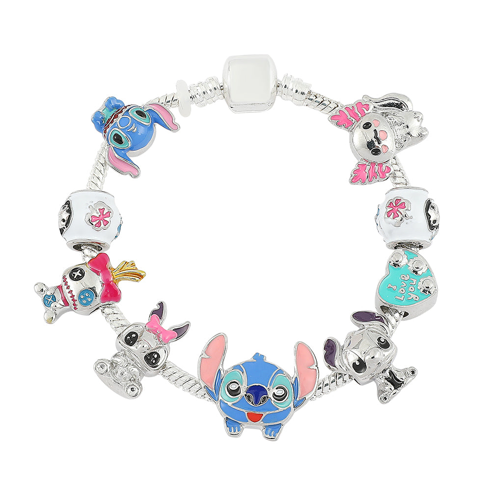 Bracelete Lilo & Stitch Disney - Banhado a Prata