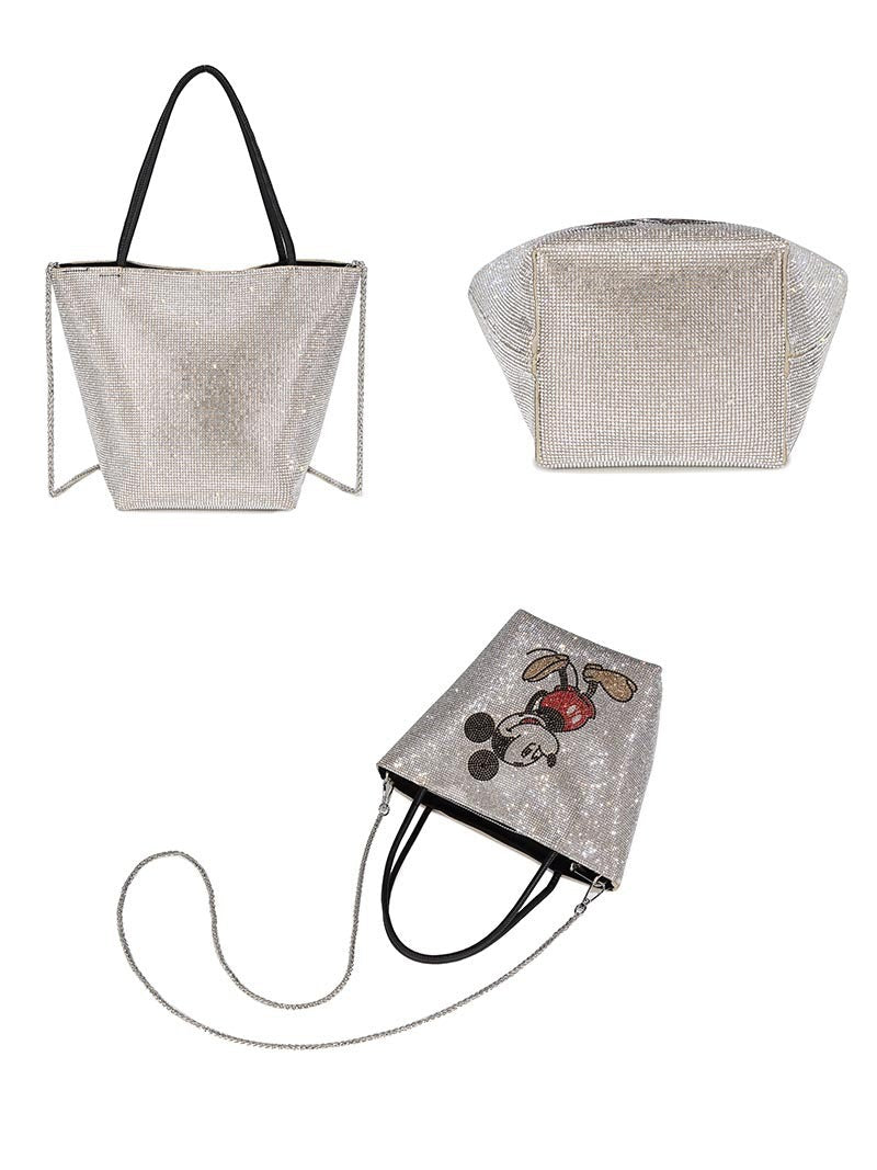 Bolsa Mickey Mouse Diamond - Cravejada com Strass