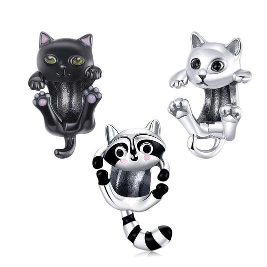 Charms Gatos Fun - 100% Prata 925