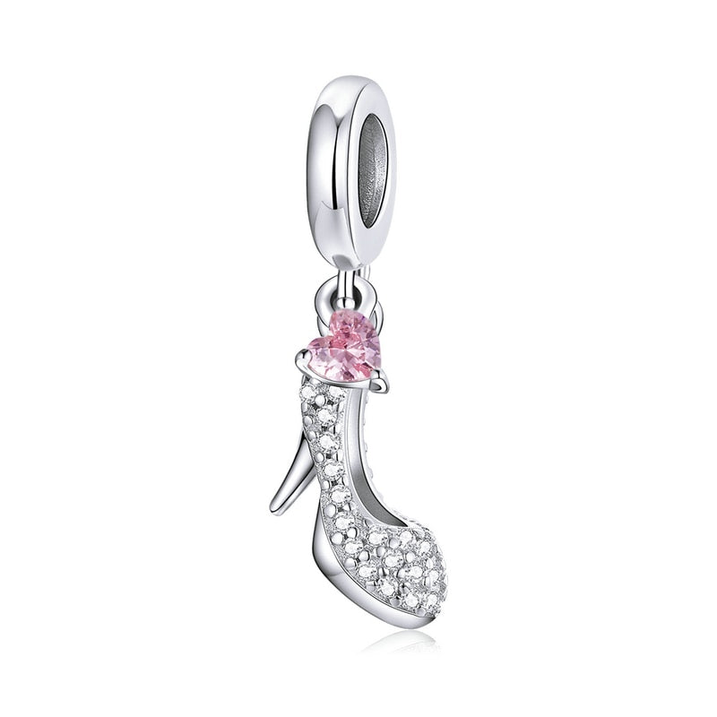 Charm Sapatinho de Cristal Cinderela - 100% Prata Real