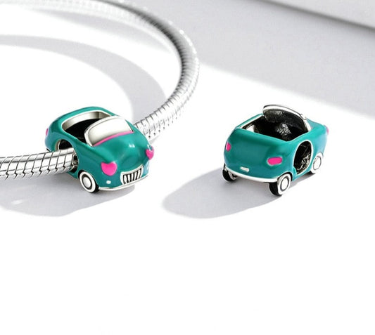 Charm Carro Hippie - 100% Prata 925 Esmaltada