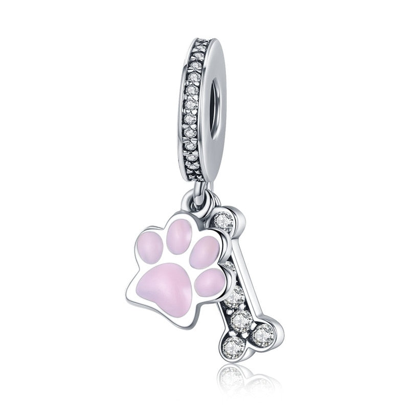 Charms Amor Dog - 100% Prata 925 com Zircônias