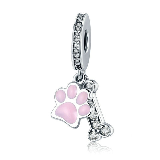 Charms Amor Dog - 100% Prata 925 com Zircônias