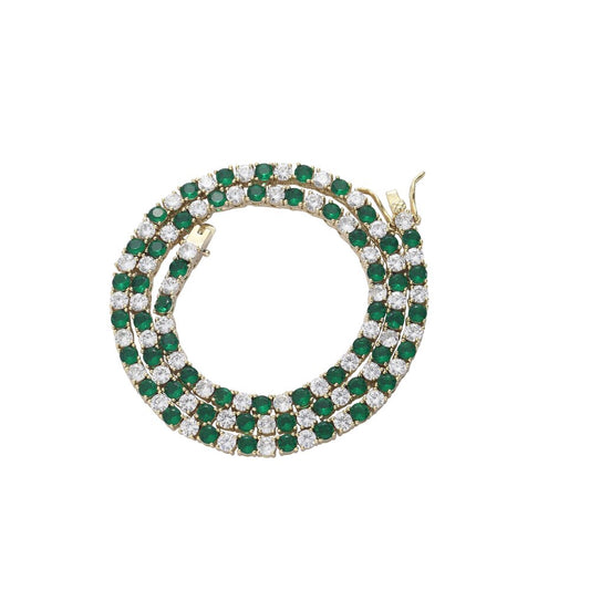 Riviera Verde Luxo 4mm - Cravejada com zircônias