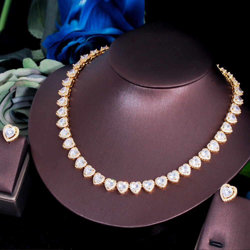 Conjunto Diamond Heart - Cravejado com Zircônias