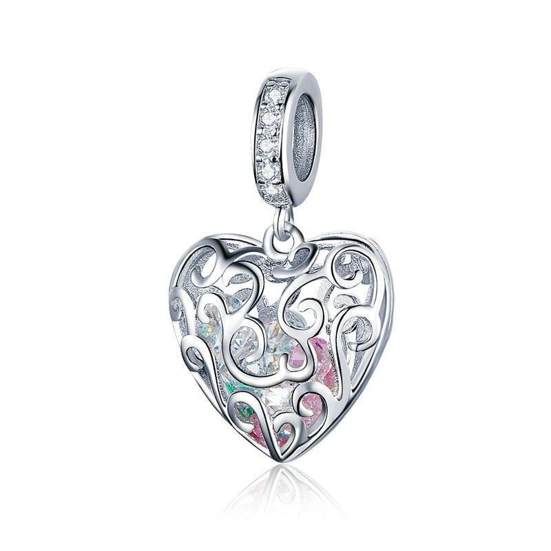 Charm Pendente Romance - 100% Prata 925 com zircônias